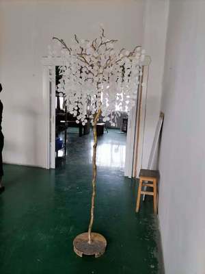 Light Luxury Living Room Floor Lamp Creative Bedroom Postmodern American Style All Copper Glass Villa Tree Branch Bedside Lamp