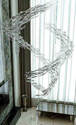 Projets d'ombre de mode moderne Lustreurs Lustreur en verre Lumière Grand hôtel Salle de banquet