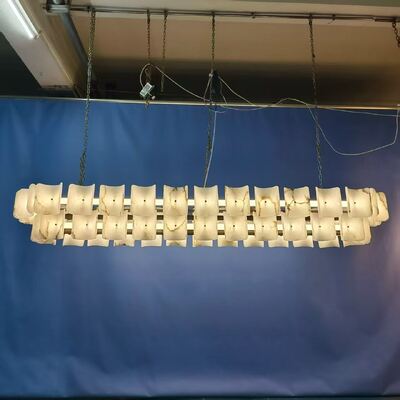 Hôtel de haute luminosité maison villa lampe suspendue LED lampe suspendue d'albâtre lampe moderne de style minimaliste lustre en marbre