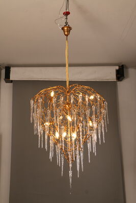 Lustre en cristal surdimensionné à plusieurs niveaux, luminaire suspendu pour Grand Foyer, éclairage de plafond de luxe pour salle de bal d'hôtel