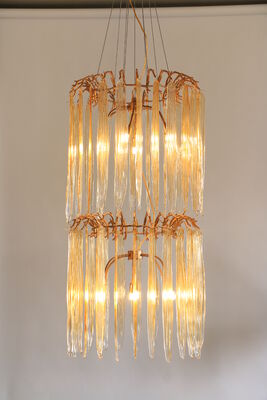 Lustre suspendu en cristal clair, éclairage de luxe, salle de Banquet, lieu de mariage, grand plafond, luminaire suspendu