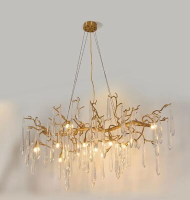 K9 cristal clair pendentif lustre lumière de luxe Villa escalier Grand hall haut plafond Suspension éclairage