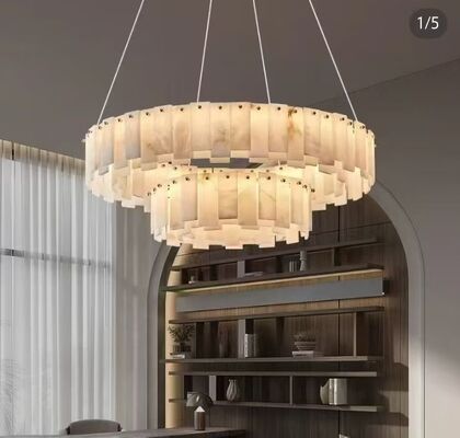 Lustre à ruban de cristal personnalisé à plusieurs niveaux, décoration artistique européenne moderne, luminaire de salle de Banquet