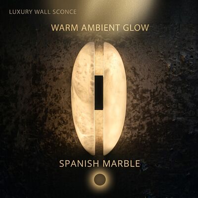 Collier en cristal de luxe en marbre espagnol Lumière personnalisée