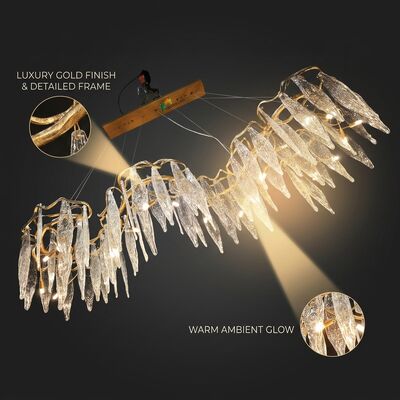 Pendant d'hôtel personnalisé Lustre de cristal lumineux luxueux suspendu